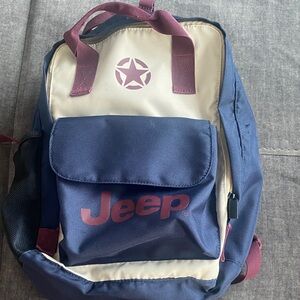 Jeep Navy, Cream & Burgundy Men's Backpack